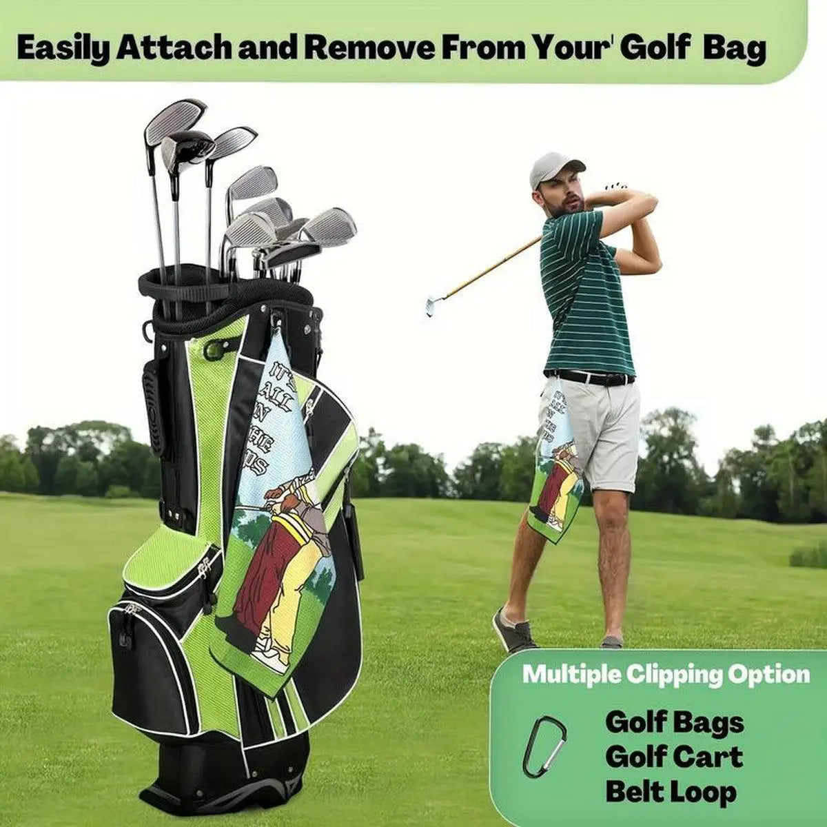 Funny Golf Towel with Clip