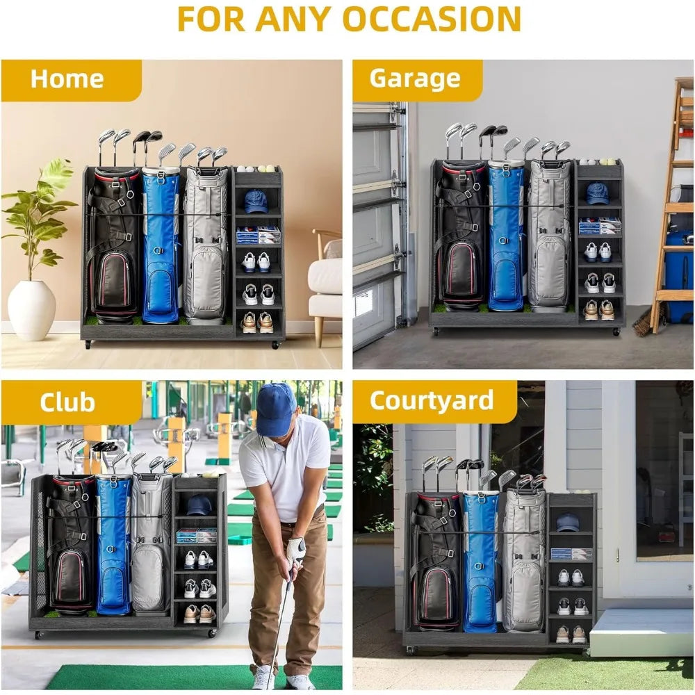 Organizer for Golf Bags, Clubs, Balls