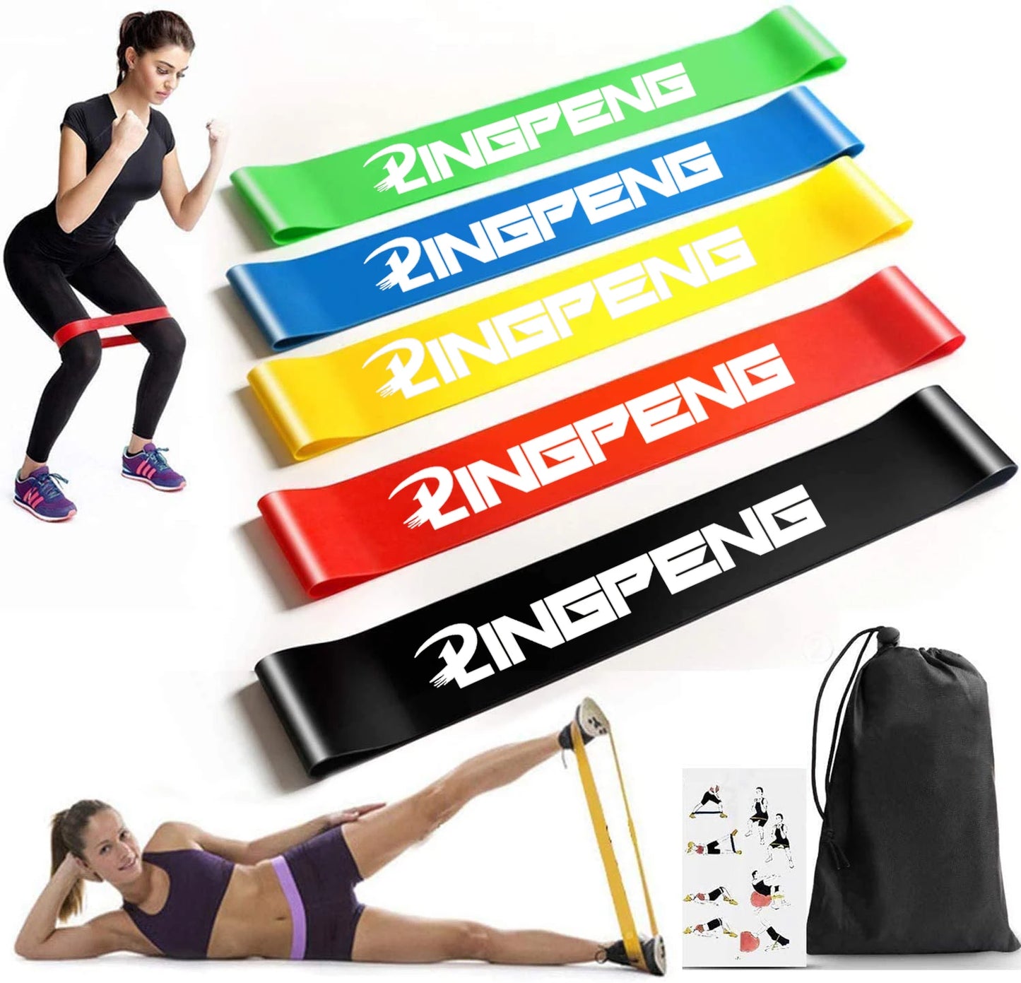 5pcs Fitness Resistance Bands Set