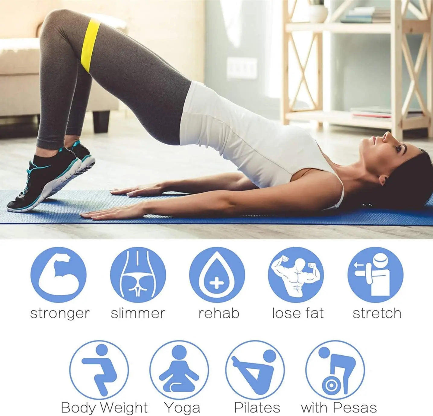 5pcs Fitness Resistance Bands Set