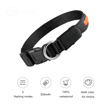 Reflective Flashing Glow Collar for Dogs