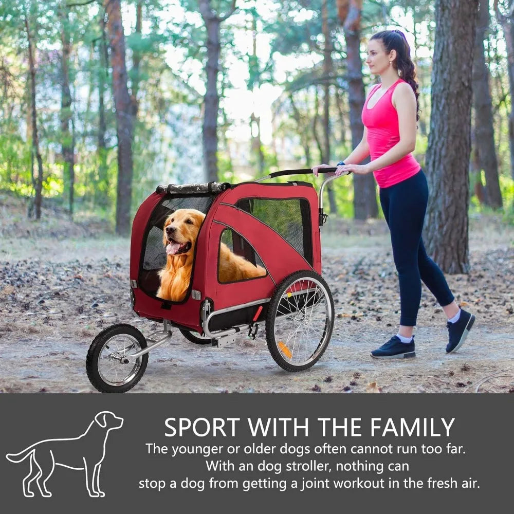 Bicycle Trailer with Jogger and Stroller Bar