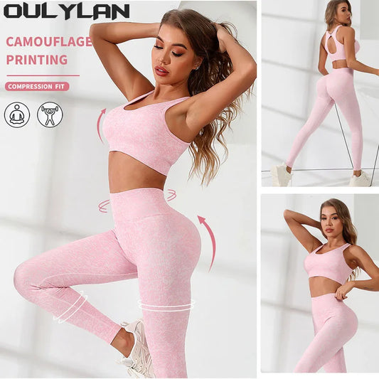 2PCS Set Seamless Gym Fitness Suit