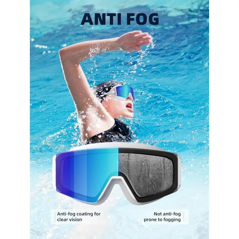 Wide View Anti Fog & UV Swimming Goggles for Adult