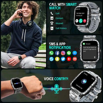 Smart Watch with Fitness Tracker and Bluetooth