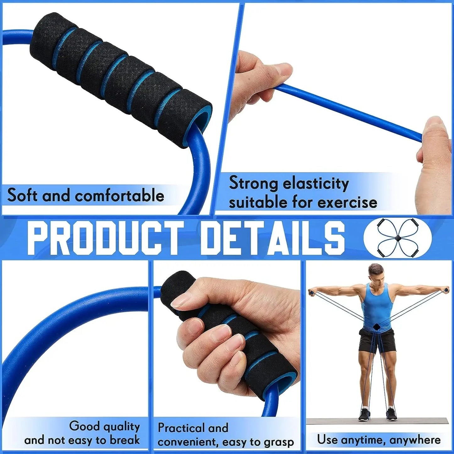 Resistance Band Cross Loop with Comfort Grips