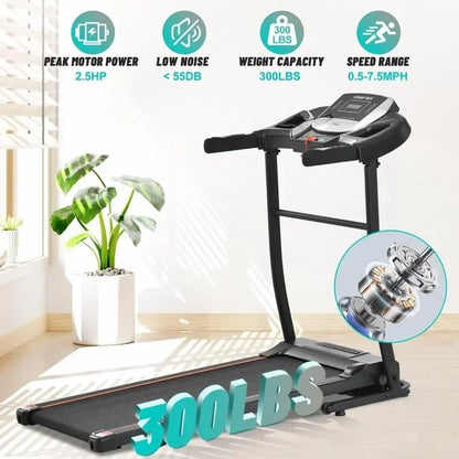 Electric Folding Treadmill with Speakers