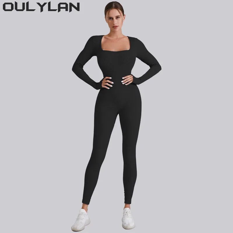 Workout Yoga Long Sleeved Jumpsuit