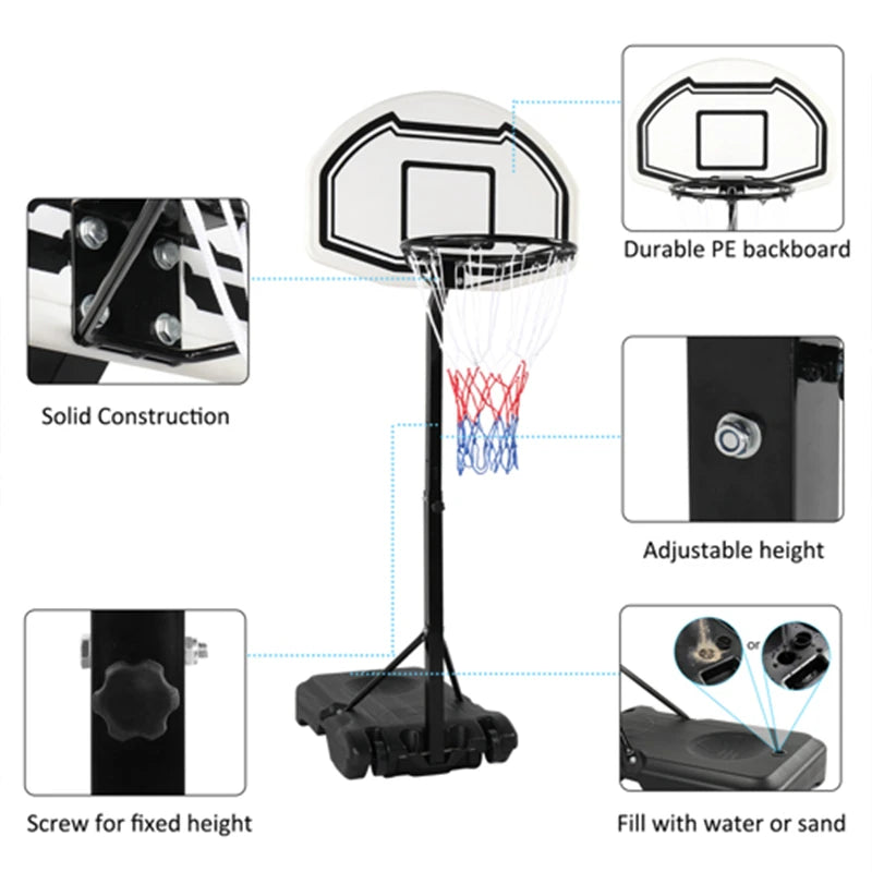 Portable Swim Pool Basketball Hoop