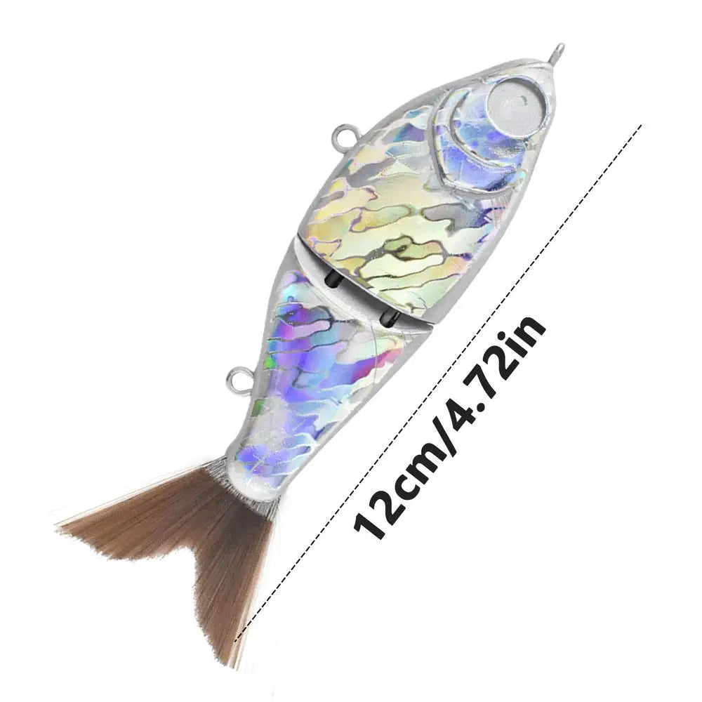 12cm  Unpainted - DIY Pike Fishing Lures Rattles Glide Bait