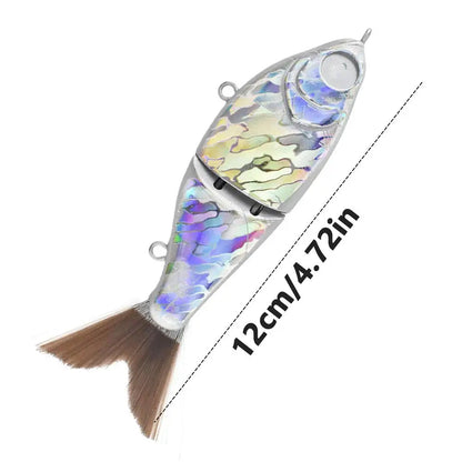 12cm  Unpainted - DIY Pike Fishing Lures Rattles Glide Bait