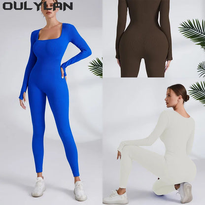 Workout Yoga Long Sleeved Jumpsuit