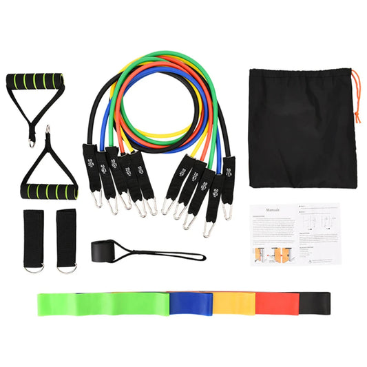 17Pcs/Set Latex Resistance Bands