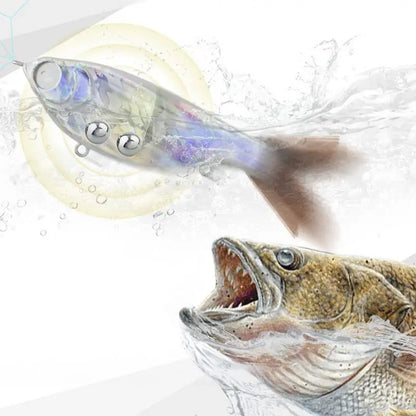 12cm  Unpainted - DIY Pike Fishing Lures Rattles Glide Bait