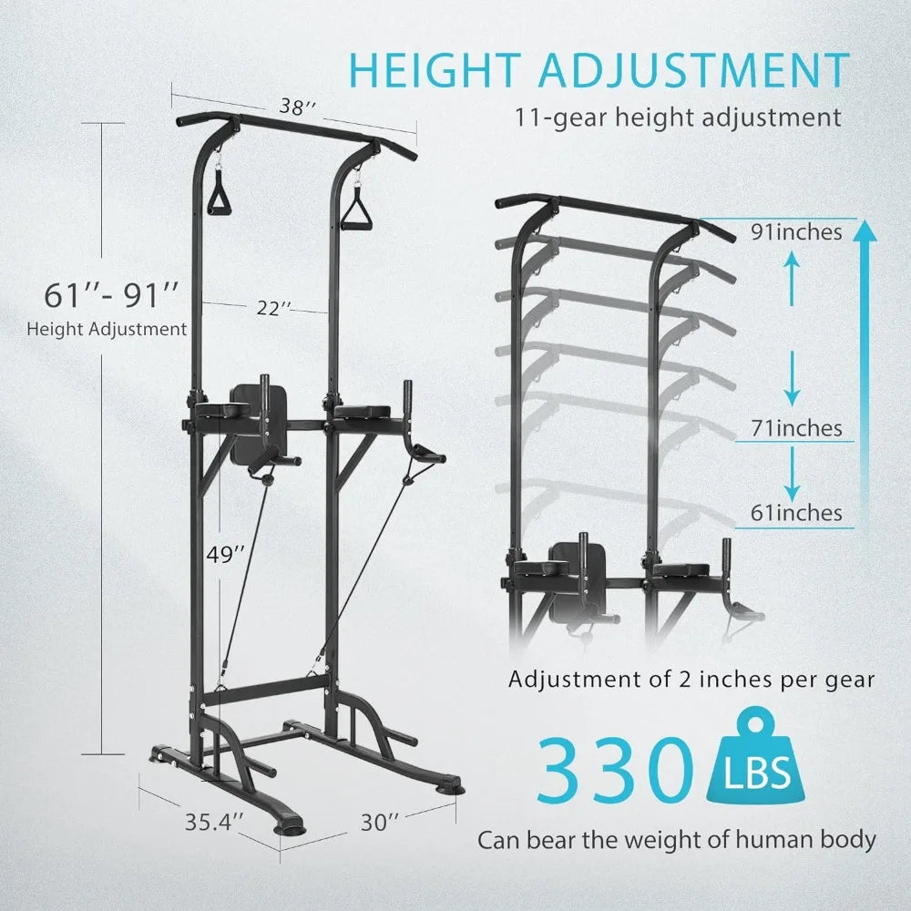 Multi-Function Power Tower with Backrest