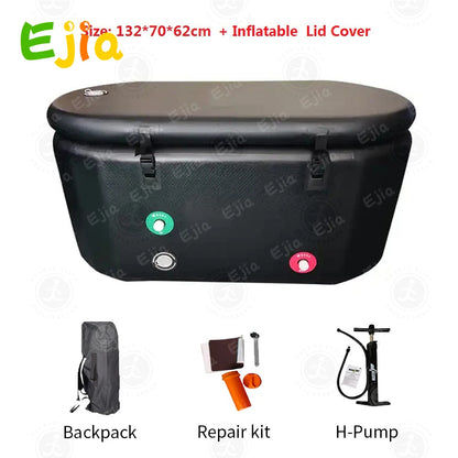 Inflatable Insulated Ice Bath Tub/Durable Freestanding Soaking Tub/Portable Cold Plunge Spa Tubs Recovery Pod For  Athletes