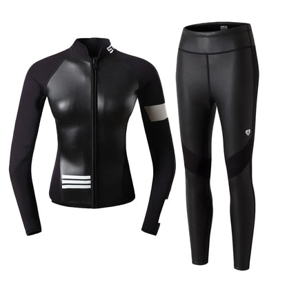 Women Wetsuit Split Long Sleeved Top