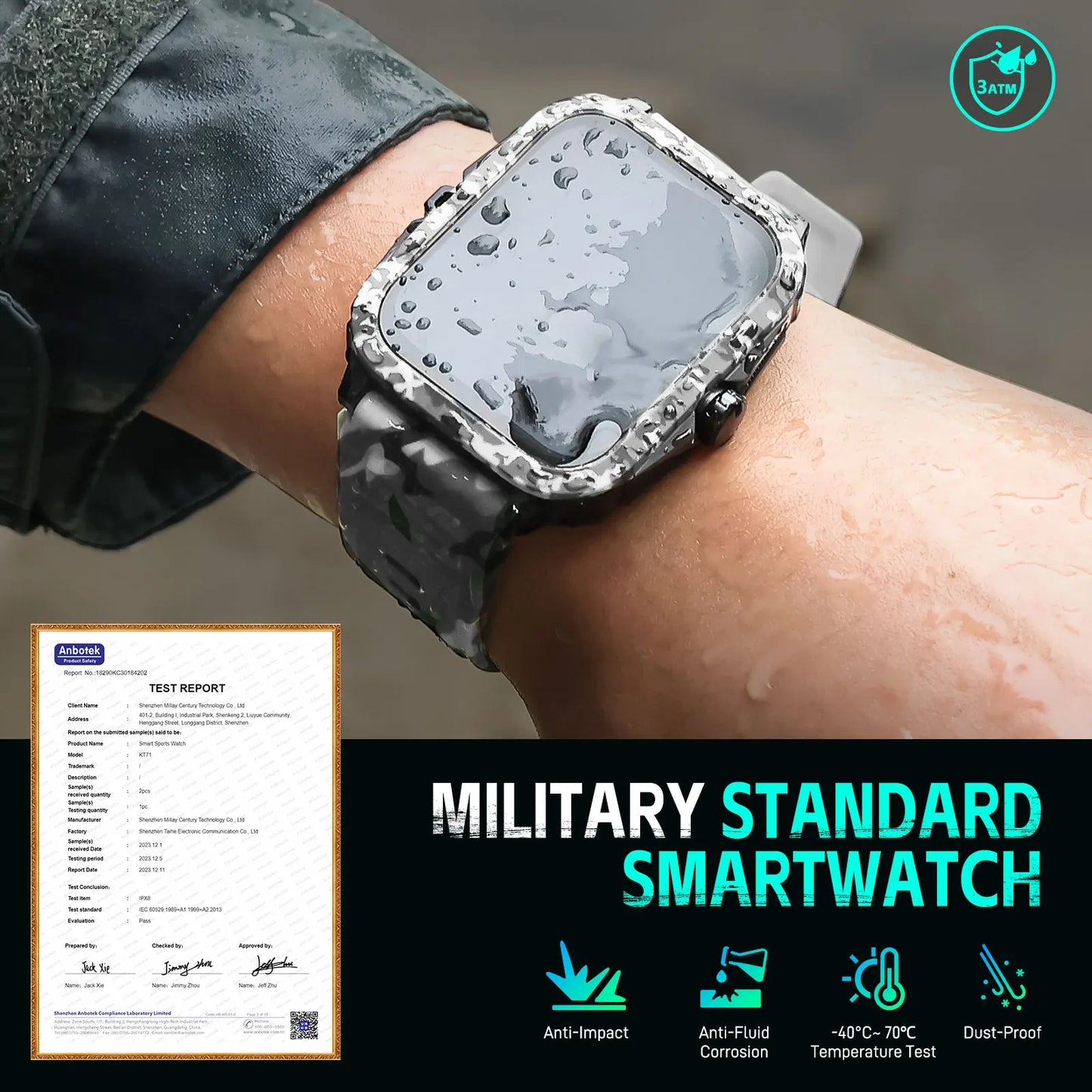 Smart Watch with Fitness Tracker and Bluetooth