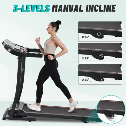 Electric Folding Treadmill with Speakers