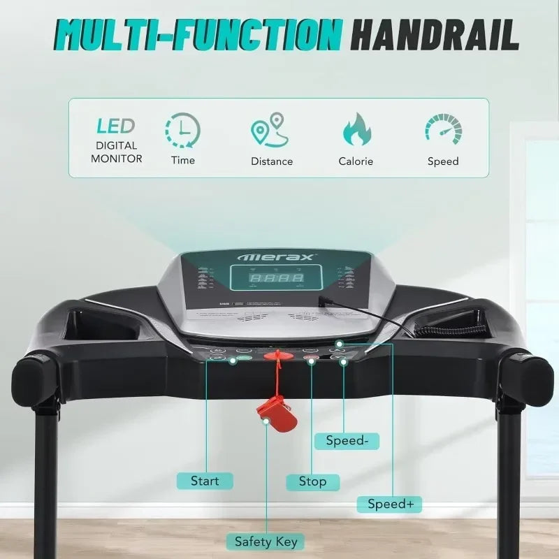 Electric Folding Treadmill with Speakers