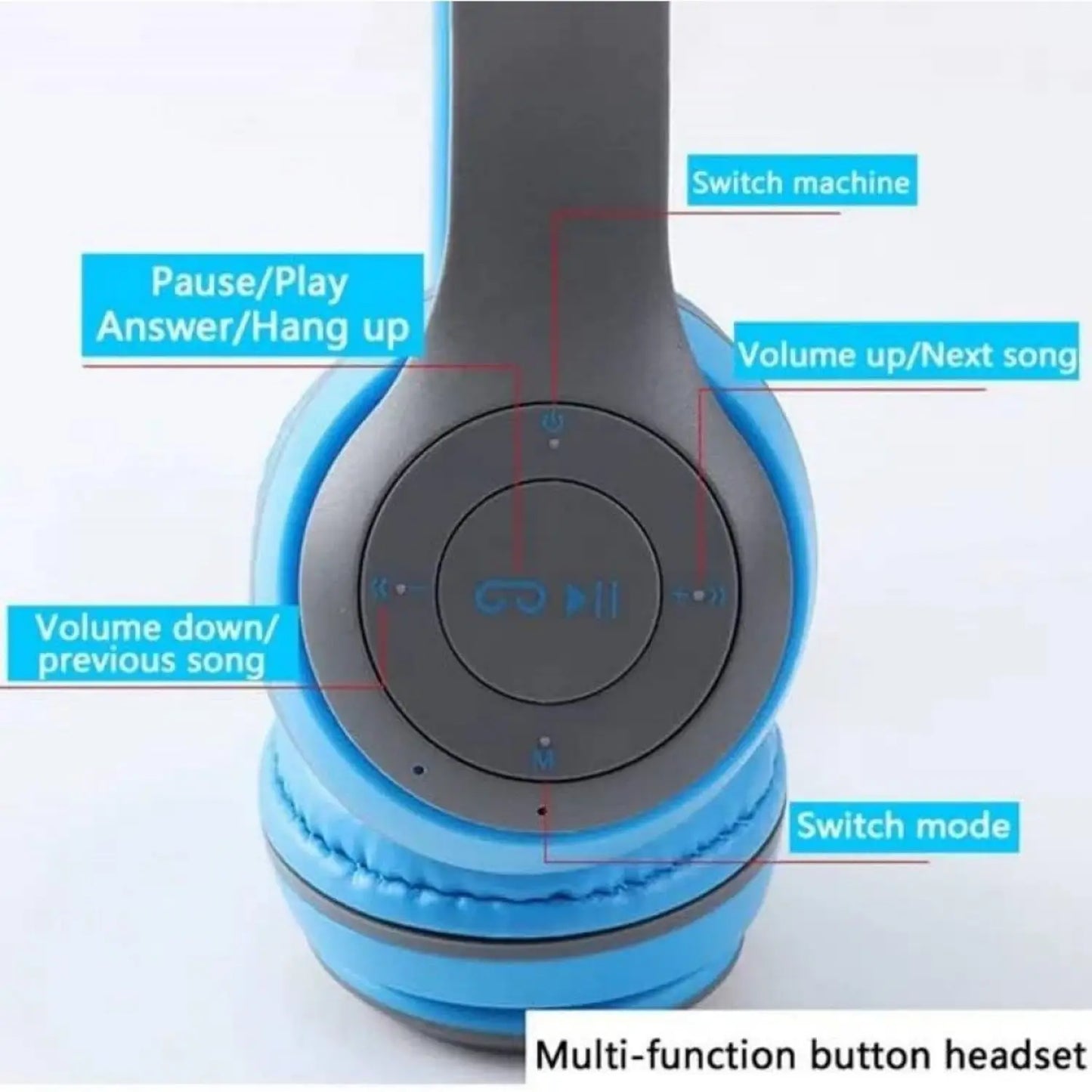 Wireless Bluetooth Over-Ear Headphones - Lightweight, Compact & Stylish Design, High-Fidelity Sound P47 for Universal Cell Phone