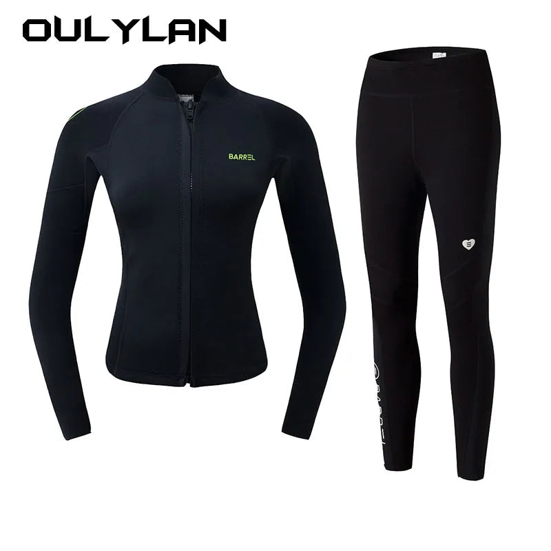 Women Wetsuit Split Long Sleeved Top