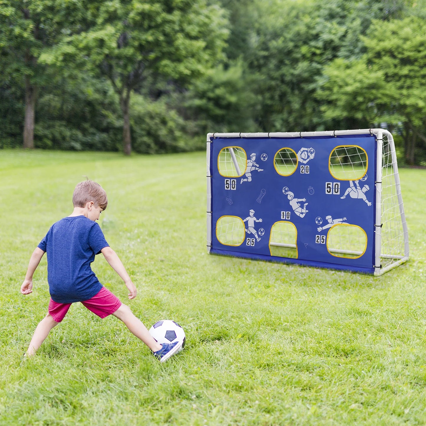 Kids 3 In 1 Portable Folding Soccer Training Goal