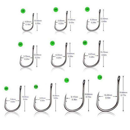 10 styles 100 PCS Fishing Hooks