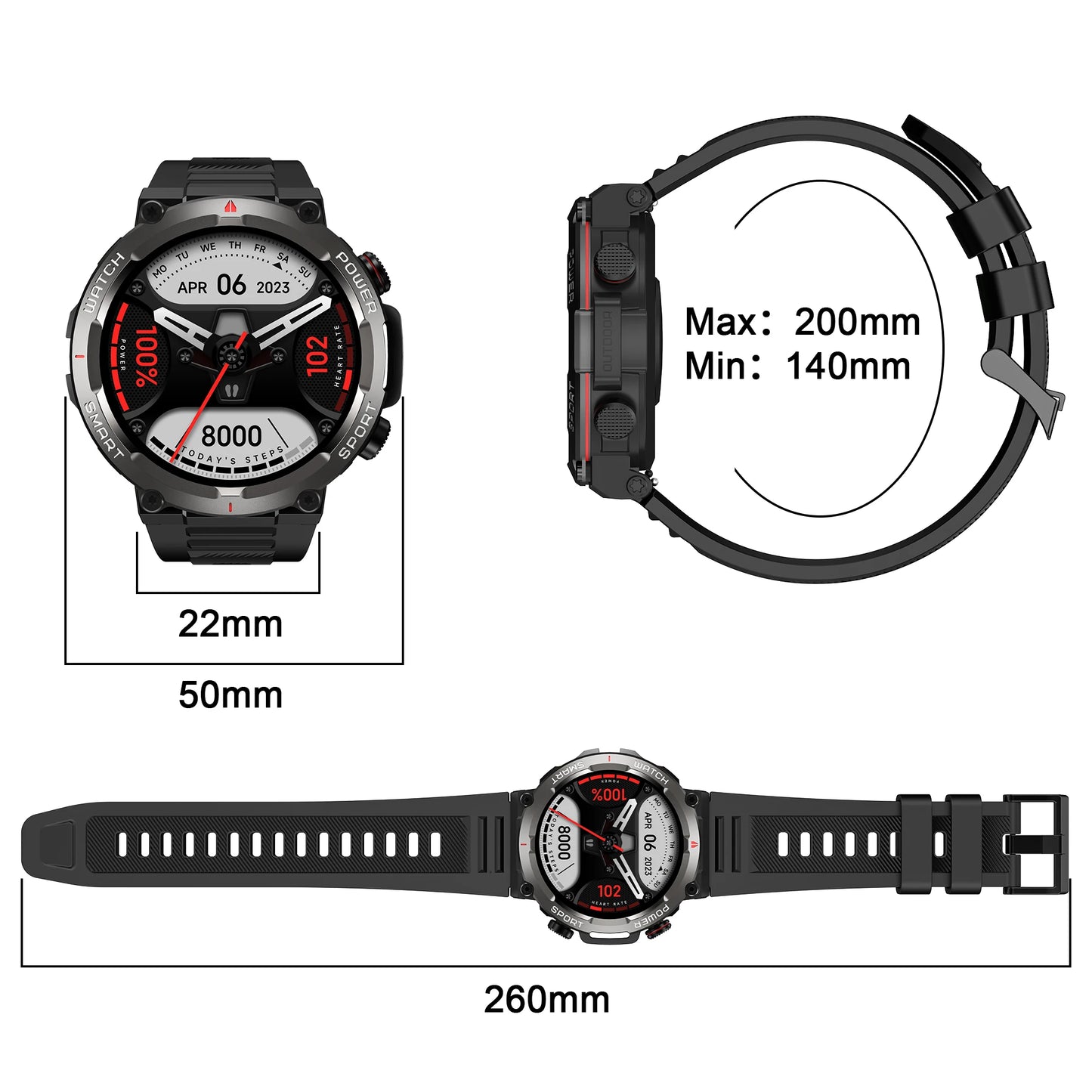 Smartwatch for Men with Bluetooth Calling