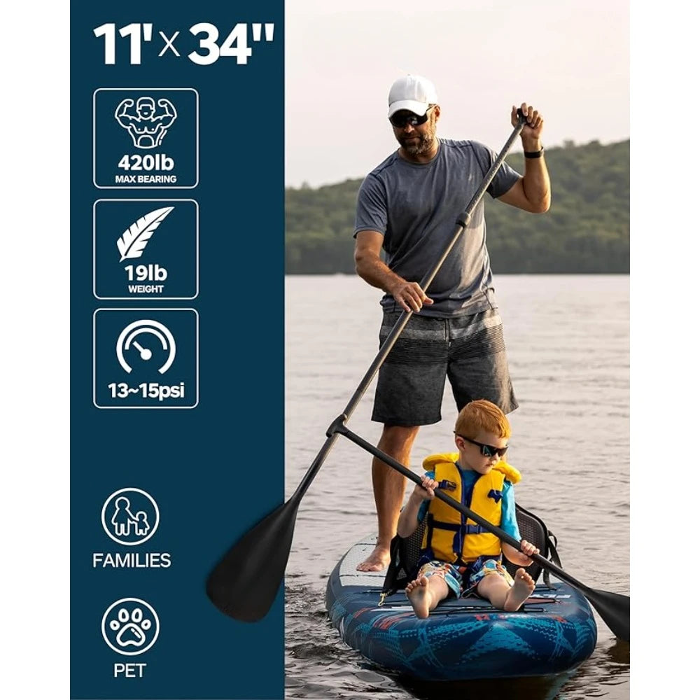 Feather Blue Inflatable Stand Paddle Boards