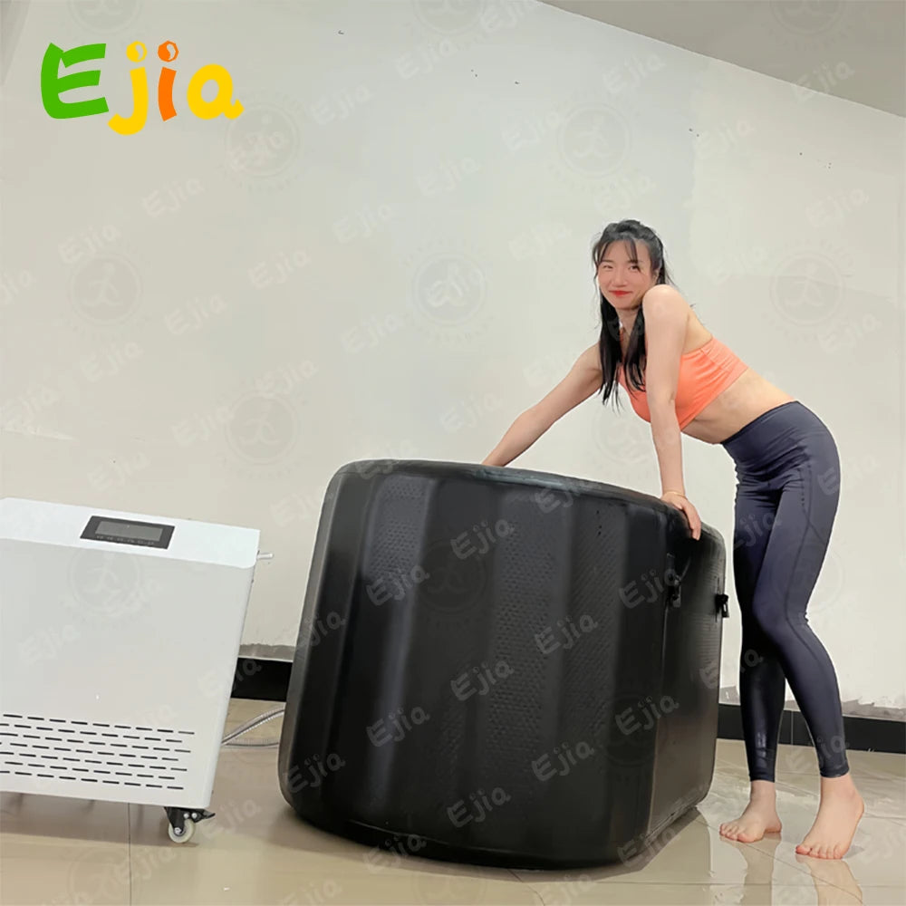 Inflatable Insulated Ice Bath Tub/Durable Freestanding Soaking Tub/Portable Cold Plunge Spa Tubs Recovery Pod For  Athletes