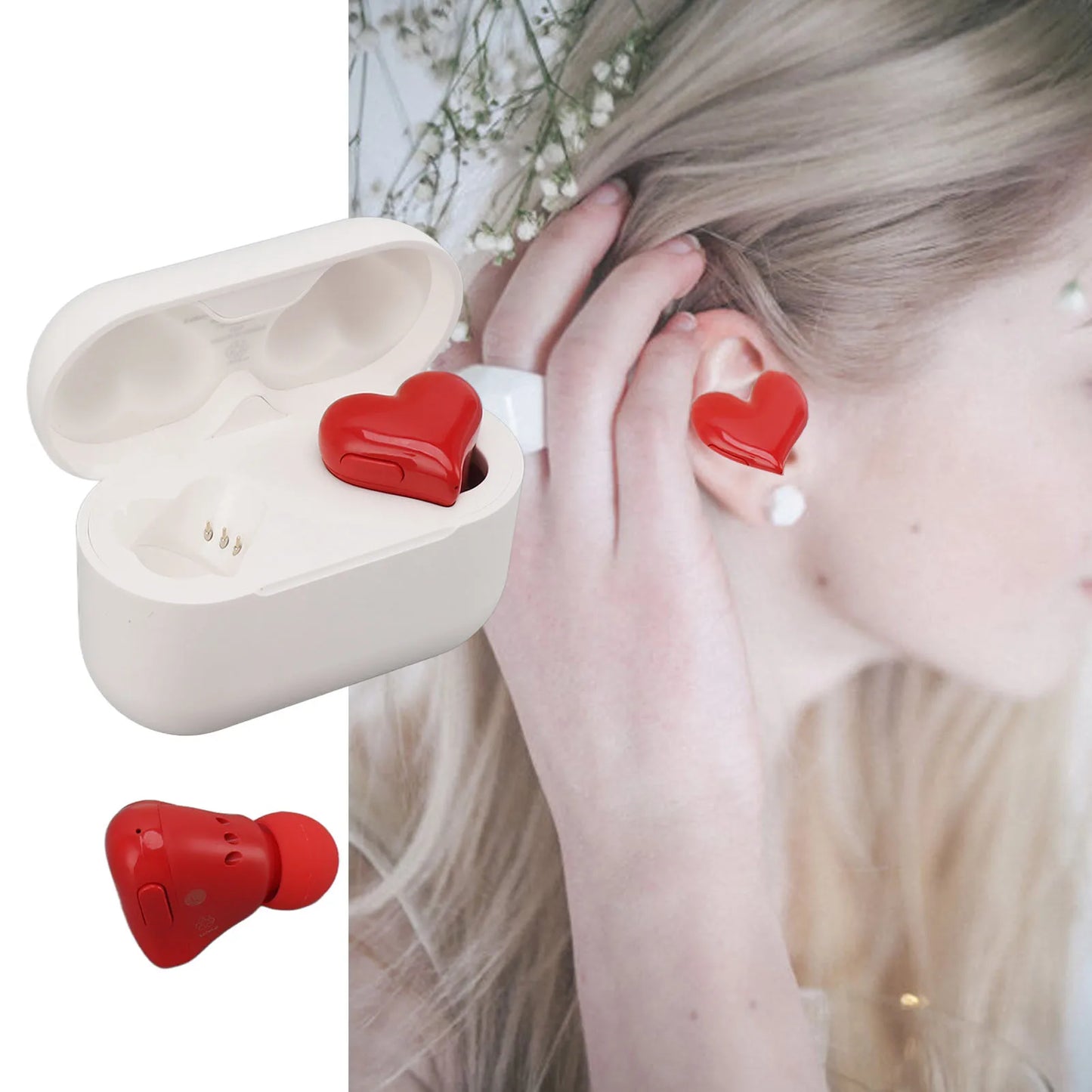 Wireless Earbuds Cute Heart Shaped