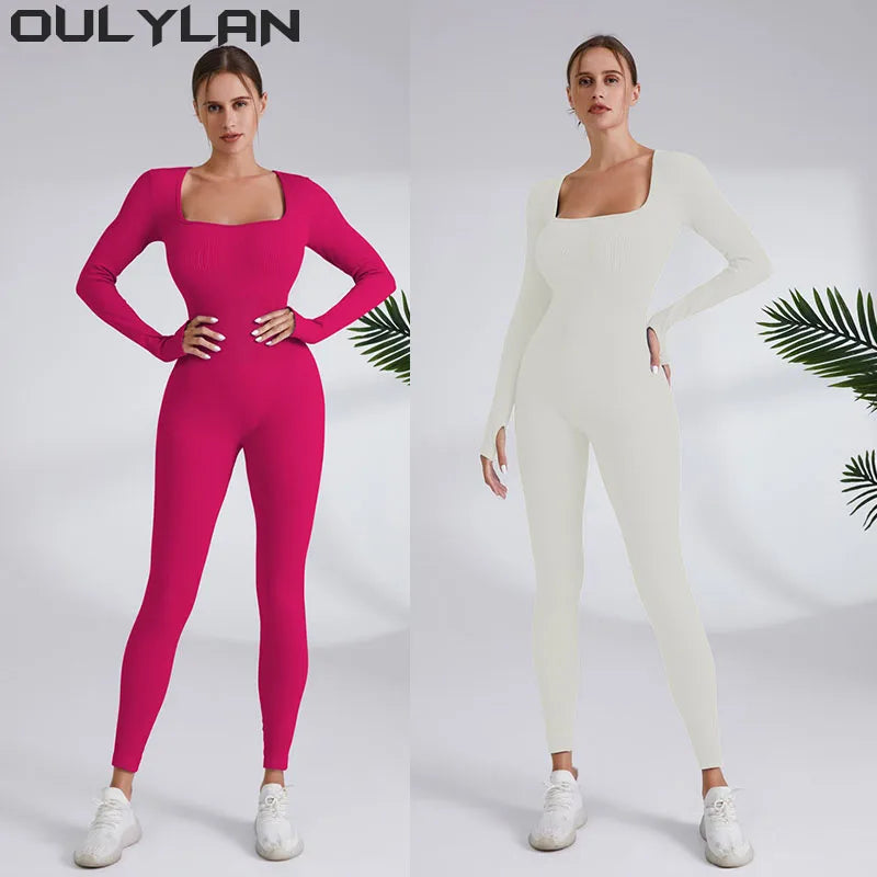 Long Sleeved One Piece Sports Jumpsuit