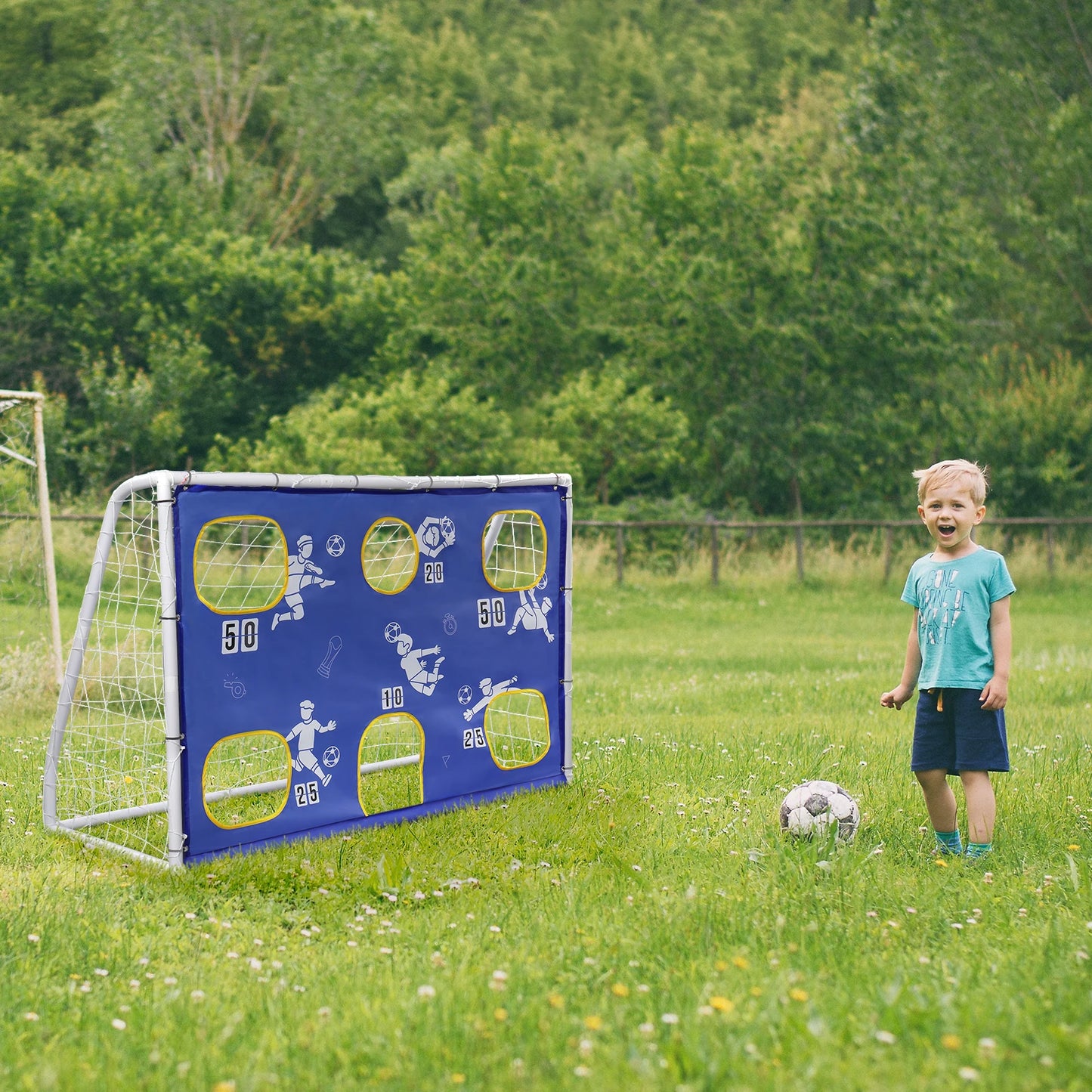 Kids 3 In 1 Portable Folding Soccer Training Goal