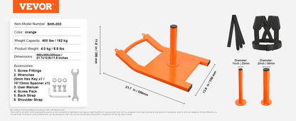 Steel Power Sled Workout Equipment